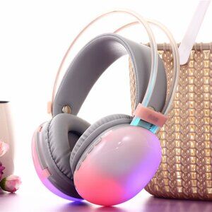 Pink PM860 Your Music Noise Free Wireless V 5.3 RGB Light